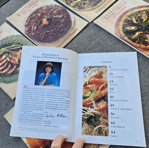 Homemakers Recipe Collection of the Year Cookbooks 90s Vintage Set Of 6 - Picture 2 of 7
